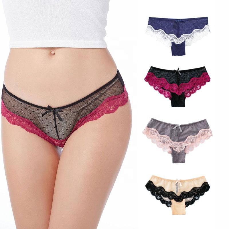 RTS New Design Lace Sweet Women Panties Cotton Crotch Lady Panties Seamless Thongs Sexy Briefs Breathable Lovely Women Underwear