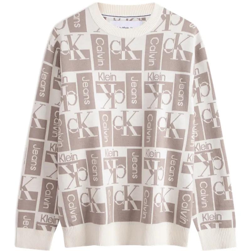 CALVIN KLEIN Knitwear Men's White Coffee Multicolor (Unisex) Knitwear J324409 YBI