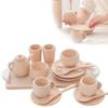 Деревянная игрушка Daiwa Mini Tableware Set Деревянная игрушка Tea Set Tea Party Wooden Tableware Wooden Tableware Set Play House Play Kitchen Play Set (белый)