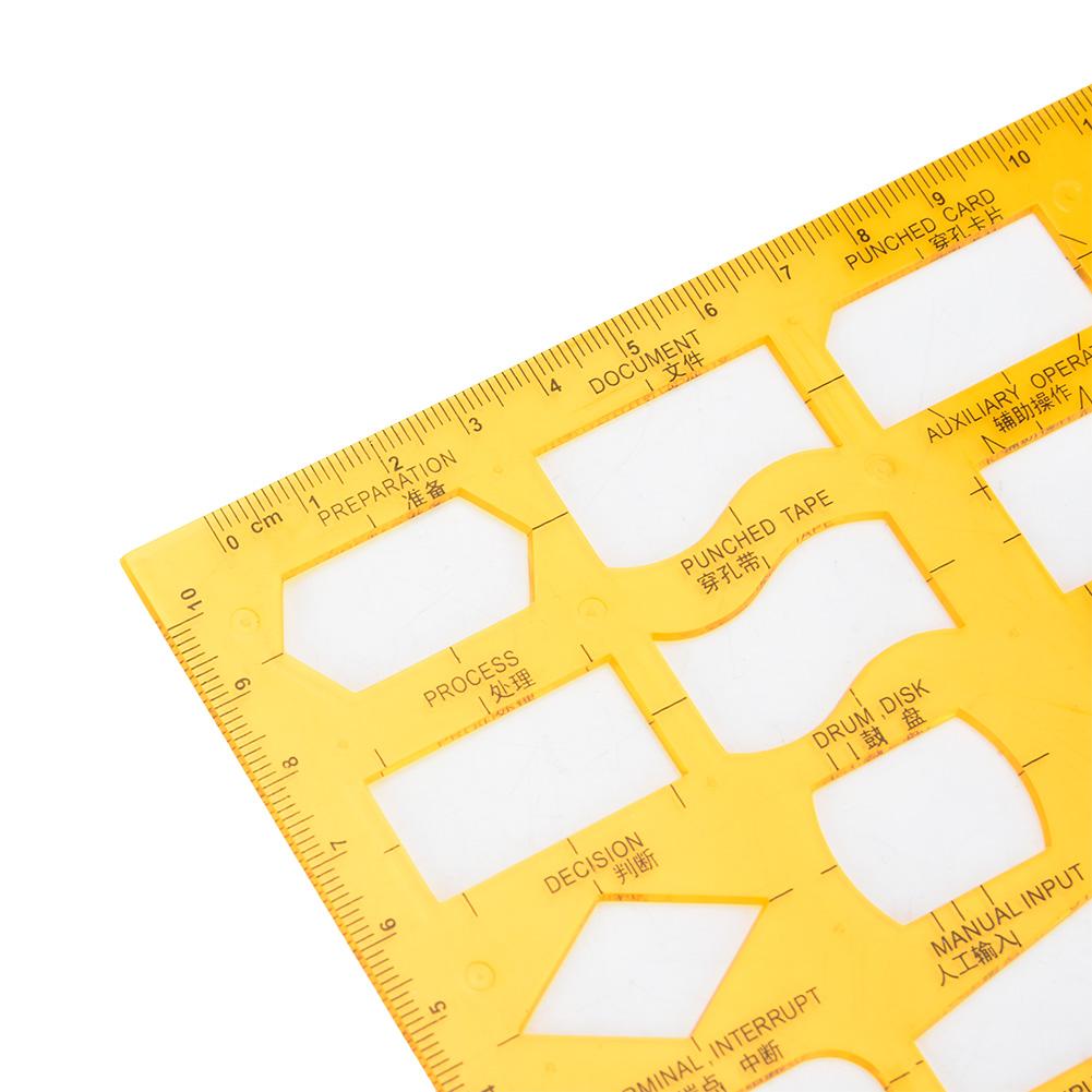 Многофункциональный прочный архитектурный дизайн шаблон чертежа полая геометрическая линейка (4351)