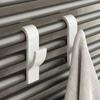 Bathroom Shower Towel Holder Hanger Heated Radiator Rail Hooks Clips Storage Racks Clothes Scarf Hanger Hooks