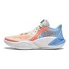 Баскетбольные кроссовки Li Ning Storm 8 Low с удобной посадкой, устойчивой поддержкой, нескользящие, износостойкие, низкие, мужские, белые, оранжевые, синие ABFU025-4
