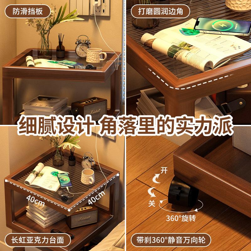New Bedside Table, Household Living Room, Sofa Side Shelves, Bedroom Bedside Removable Cabinet Nightstand Furniture Bedroom