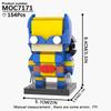 MOOXI Серия Фильмы MOC Набор Кирпичиков Фигурка BrickHeadzed Модель DIY Строительные Блоки Монтессори Детские Обучающие Игрушки Для Детей Подарок