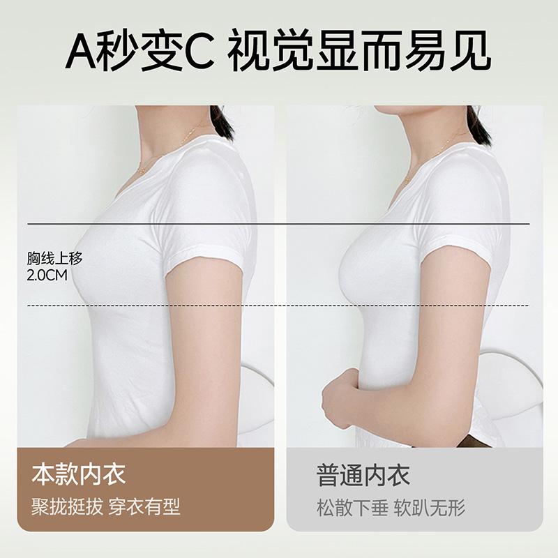 Front button seamless bra with no steel ring, gathered and gathered accessory breasts, comfortable women's underwear