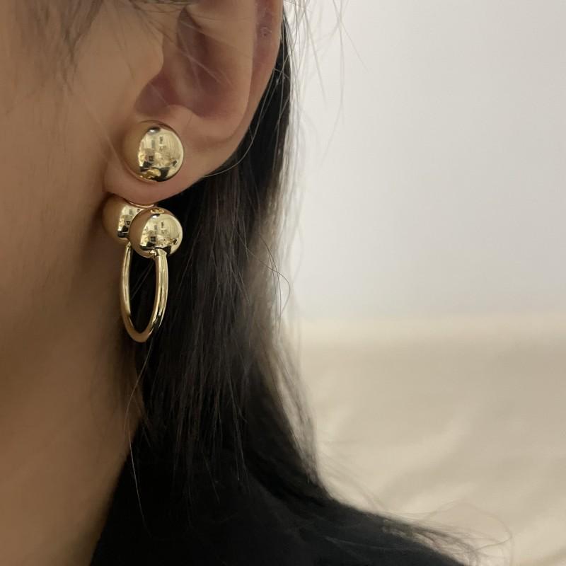 Французские ретро серьги с металлическими бусинами: Трендовый, Стильный и Модный Дизайн