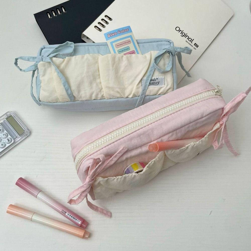 Large Capacity Stationery Storage Bag Dopamine Pencil Case Candy Colored Pencil Bag Boy/Girl