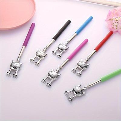 1 шт. Когтеточка для кошек из нержавеющей стали Телескопический массажер для царапания, выдвижной, зудящий, счастливый, товары для здоровья, Hackle Handicrafts