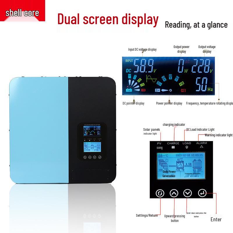 MPPT Solar Inverter & Controller: Pure Sine Wave, All-in-One, 12V-96V
