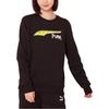 Puma Толстовка с круглым вырезом и длинными рукавами с логотипом и буквенным принтом, унисекс, черная 535045-01