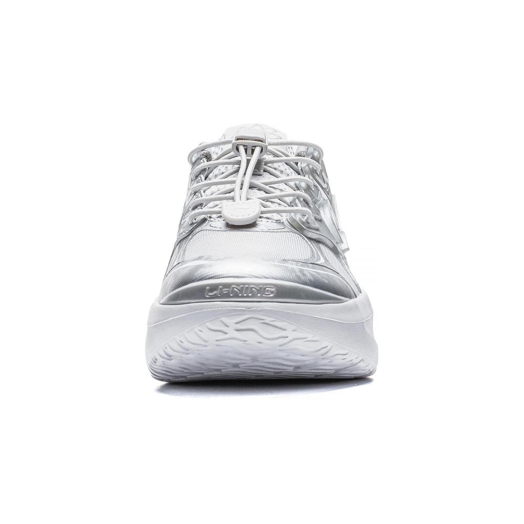 Li Ning Youth Starry Comfortable Shock Absorbing Rebound Casual Shoes Kids Shoes Silver Gray YKCT148-5