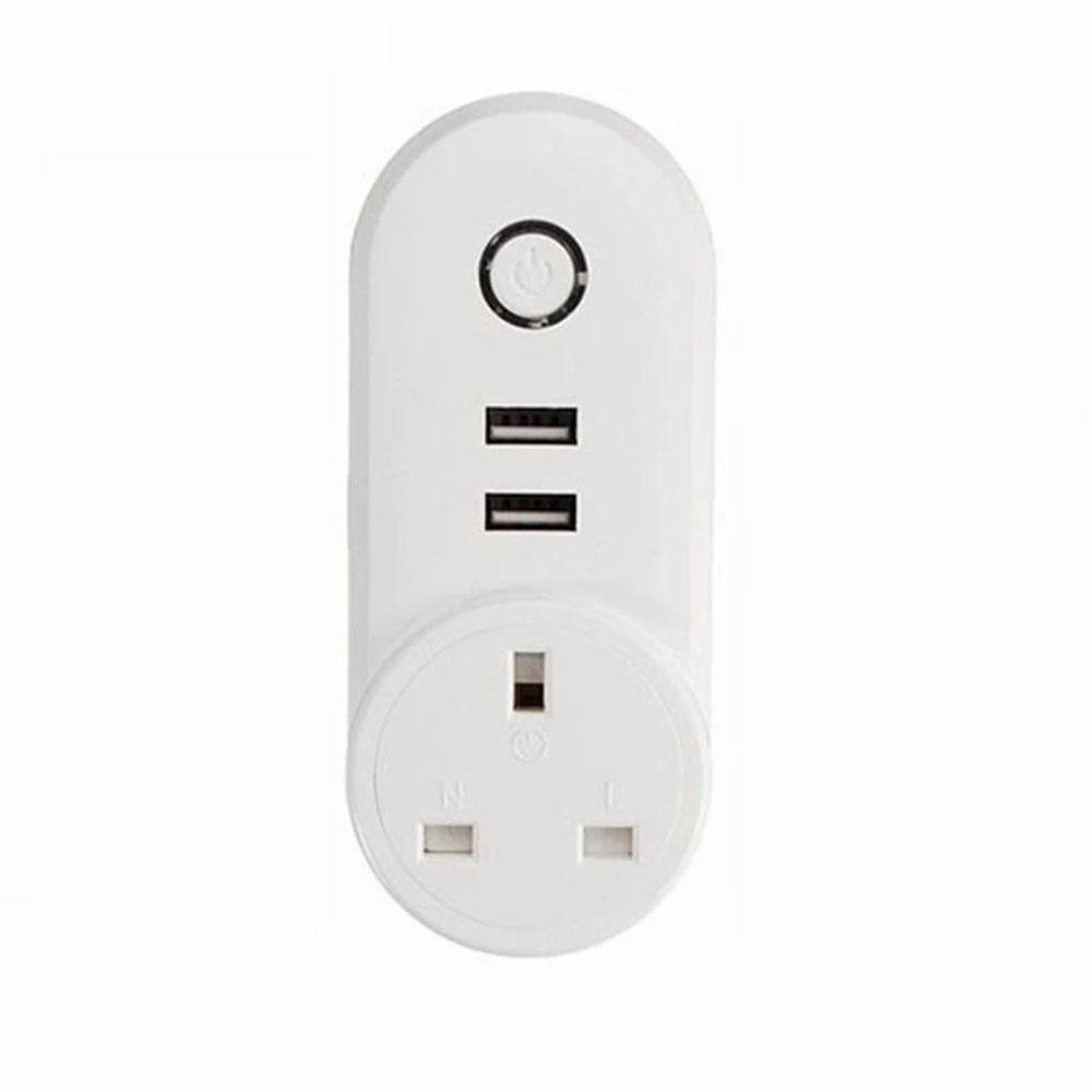 Адаптер питания Smart Power Plug WiFi Электрическая розетка ЕС США Австралия Великобритания GE Гнездо USB Время Дистанционное управление с помощью приложения Smartlife Alexa Google Home