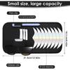 Tyqour Car CD Holder Case PU Leather Vehicle Sun Visor Organizer DVD Storage Holder for Car Visor Case with 8 Storage Sleeves Black