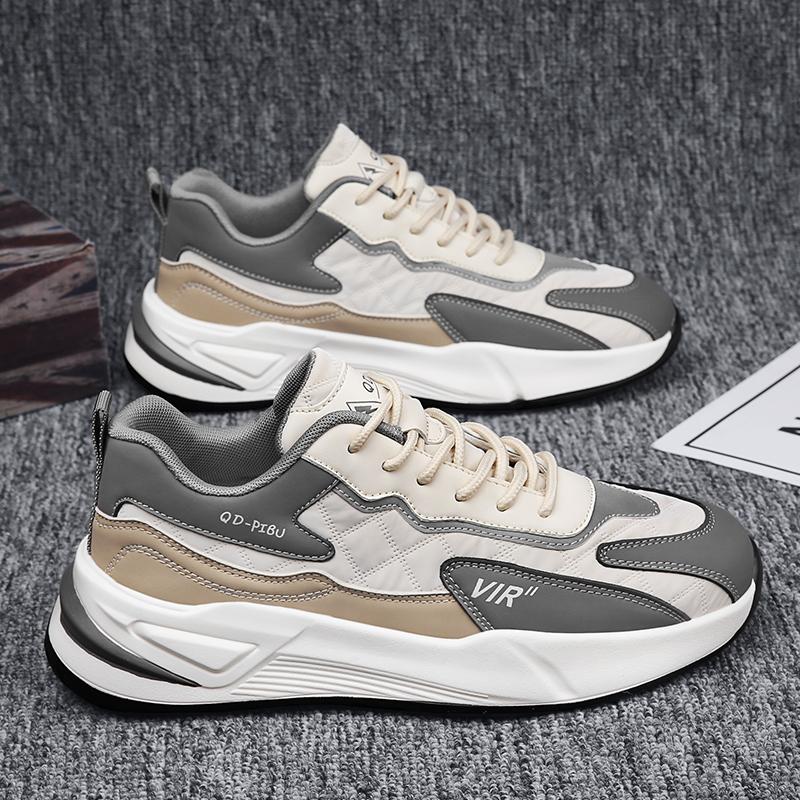 Мужская обувь Color Block, повседневная дизайнерская мужская обувь для бега на открытом воздухе, на платформе, спортивная мода, роскошь, теннис, кожаные кроссовки, мокасины