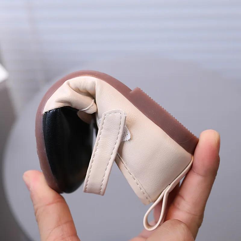 Сладкие шикарные туфли принцессы для девочек, детская модная обувь на плоской подошве, лоскутное сочетание цветов, для вечеринки, свадьбы, шоу, детские мягкие элегантные танцевальные туфли