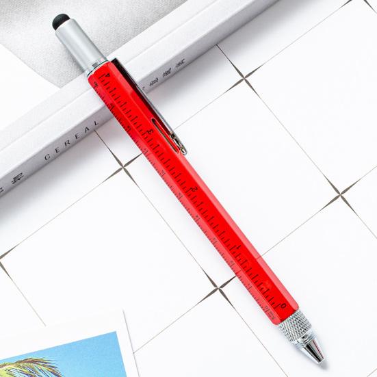 Мультитул-ручка 6 в 1, портативная металлическая износостойкая техническая ручка для офиса