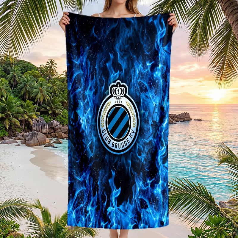 Club Brugge FC print Quick Dry Beach Towel Microfiber Absorbent Portable Travel Swimming Towel