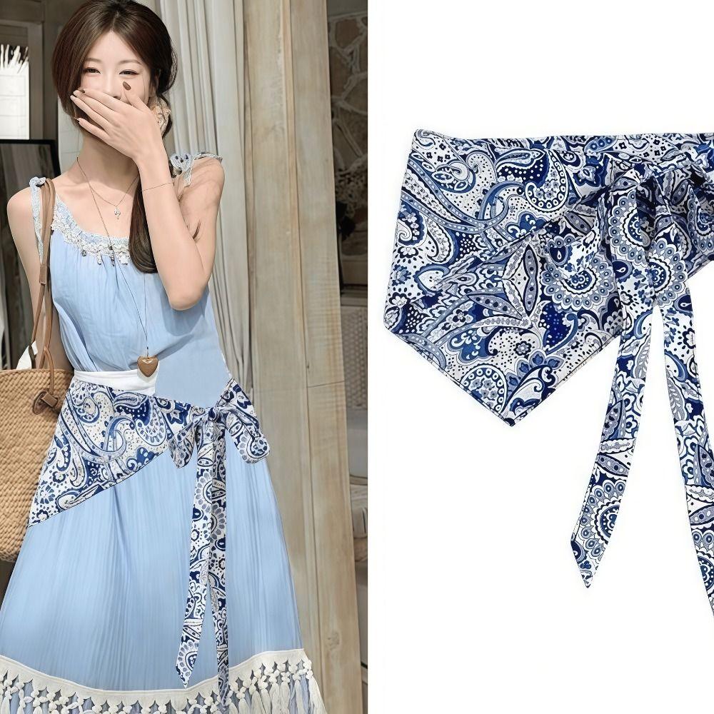 Multi-functional Cashew Flower Waist Wrap Multicolor Waist Seal Fashion Waist Decoration  Women
