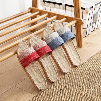 Льняные массажные тапочки: Летняя нескользящая домашняя обувь для мужчин и женщин