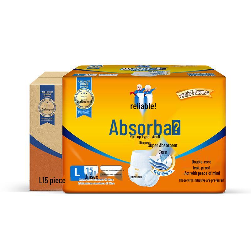 Надежные Впитывающие Взрослые Подгузники-Трусы для Ухода за Пожилыми при Недержании, Унисекс, Размер L, 90 штук