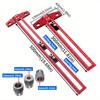 2 in 1 Line Marking Ruler Aluminum Alloy Scriber Marking Ruler  Woodworking