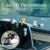 Computer Decoration Cat Figurines Micro Landscape Car Dashboard Ornament  Auto Interior