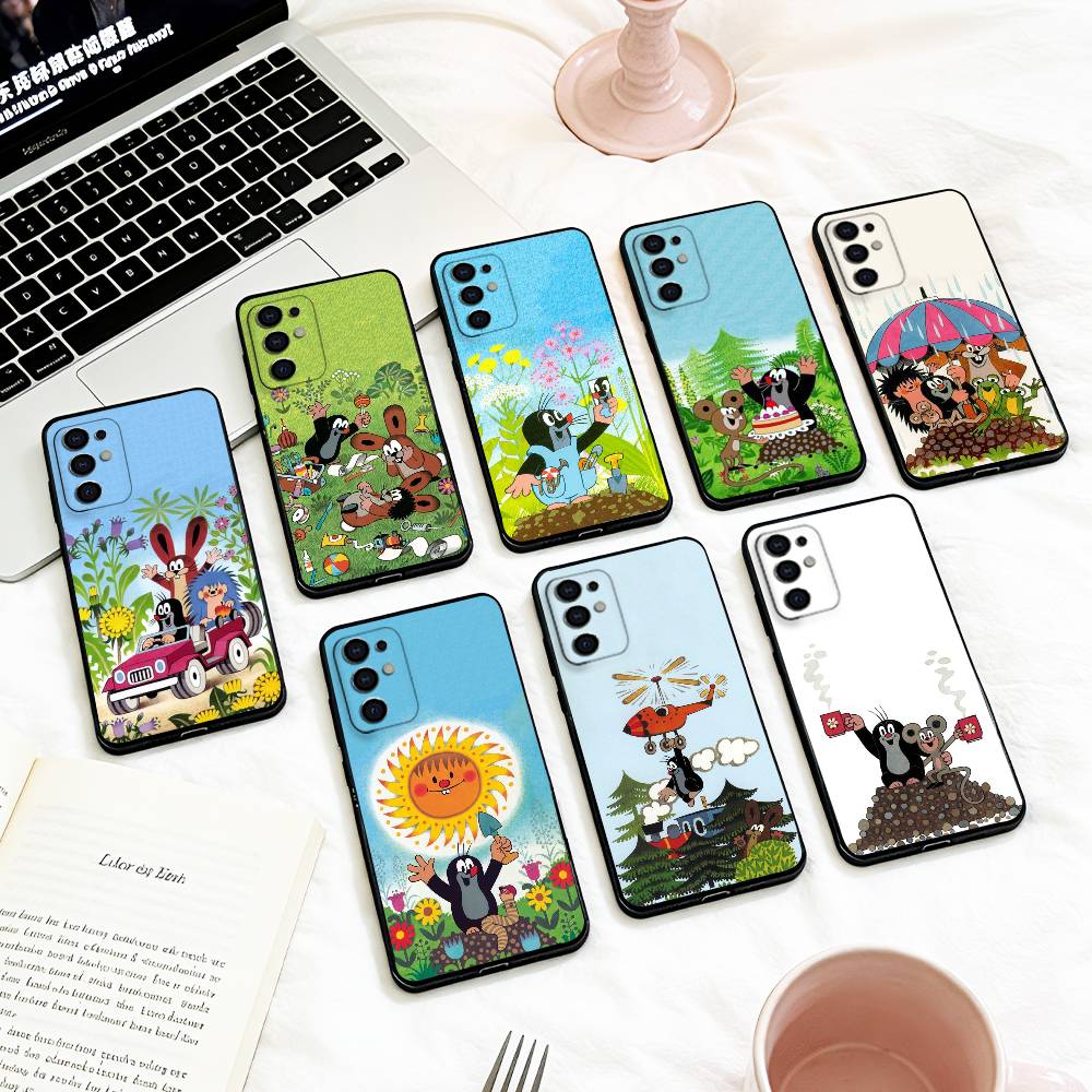 S-Sweet Cartoon T-The L-Little Mole Phone Case For Samsung S 25,24,23,22,30,21,10,9,Ultra,Plus,Lite,FE,4,5 G Soft Black Case