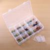 15 сеток пластиковый органайзер коробка утолщение съемный видимый контейнер для бусин с крышкой