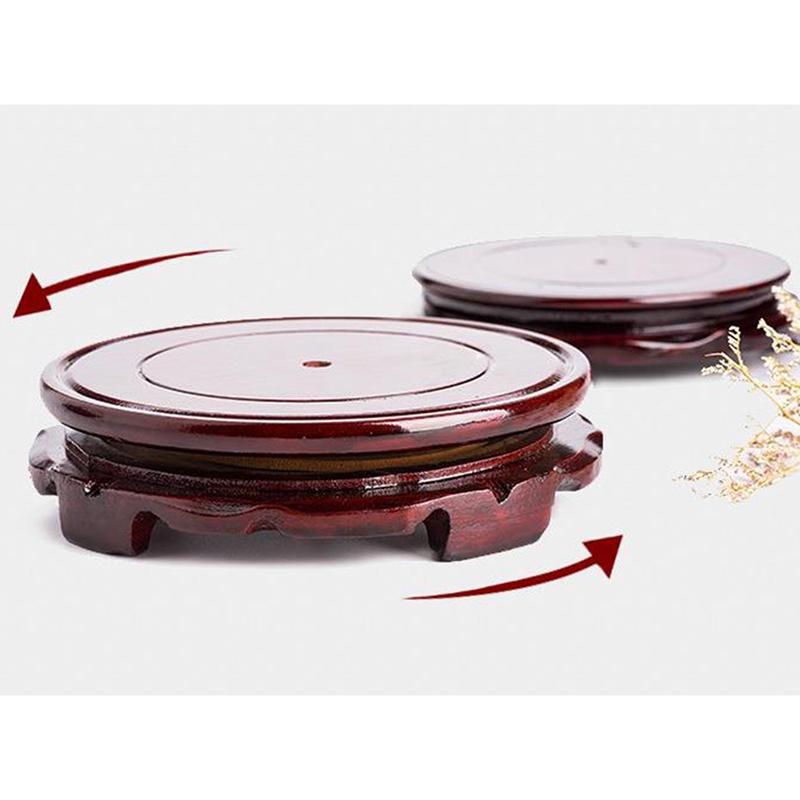 Настоящая твердая деревянная ваза с резьбой, основание для каменного Будды, цветочный горшок, деревянная ваза с резьбой