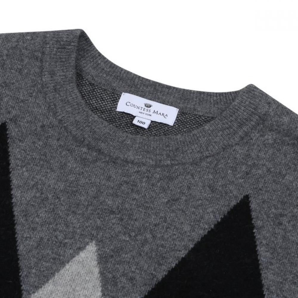 Countess Mara Argyle Pattern Round Neck Knit Cstx3c2315g0