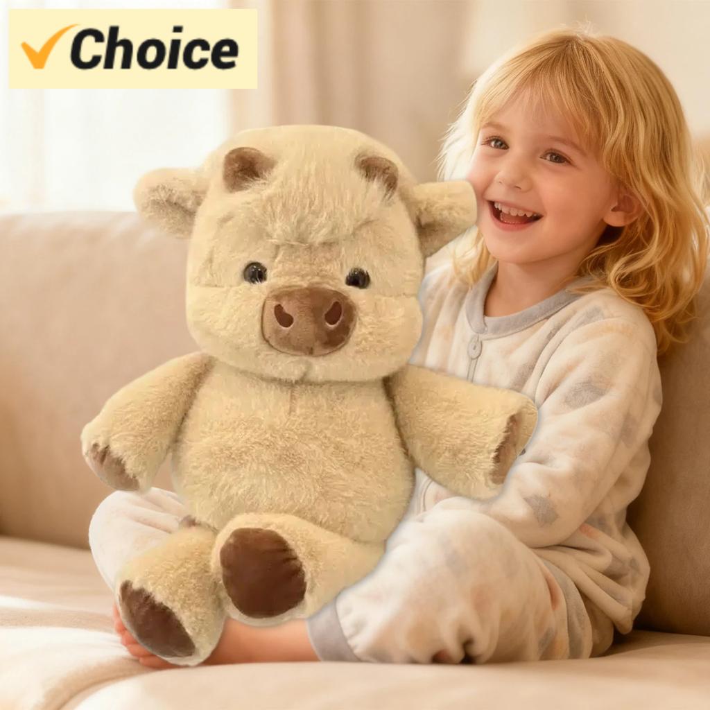 Очаровательная плюшевая игрушка Хайлендская корова 45 см - Обнимаемое бегущее животное, изготовленное из высококачественной мягкой ткани, успокаивающий компаньон