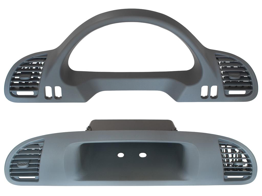Mercedes Sprinter CDI 99-06 Instrument Cluster Housing + Passenger Glove Box Shelf with Air Vents, 2 pcs. Set