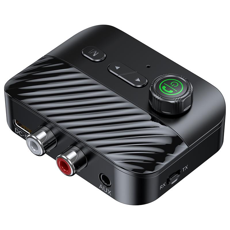 Wireless Bluetooth 5.3 Audio Adapter Receiver Transmitter 3.5MM AUX RCA TF/USB U-Disk Hifi Stereo Music With HD Mic LED Display