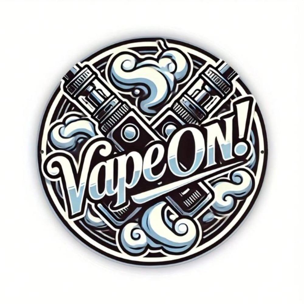 Металлический знак для вейпа Ретро Круглая настенная art 20x20см Винтажный декор для домашнего бара