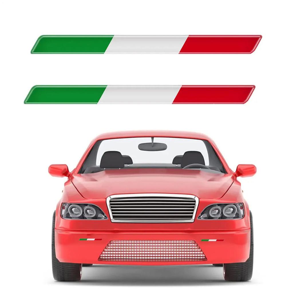 Italian Flag Sticker for Car - Truck Decor Sticker - 3D Adhesive Graphic for
