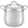 Yoshikawa Tsubame-Sanjo IH-Compatible Stew Pot, 14cm, 2L, with Graduations, IH/Direct Heat Compatible, Deep Pot with Handles, Stainless Steel, Made In
