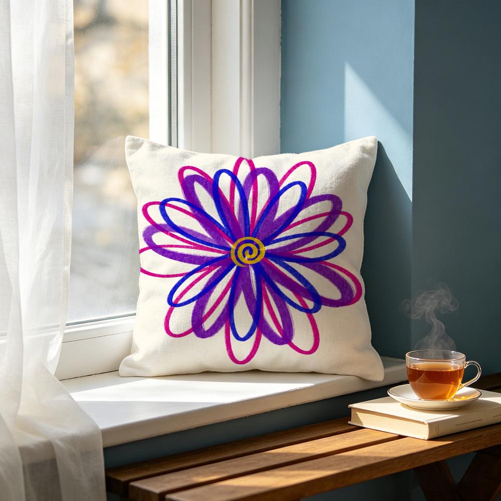 Art MMinimal Hand Drawn Flower Text Cushion Cover Cushion Cover Set Pcs x x x Pillowcase Decorative Sofa Home Decor