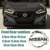1pcs 3D Nissan ABS 8.8cm 10cm 10.5cm 11.8cm 12.8cm 13cm 14cm 15cm 16cm Car Front Rear logo Car Rear Emblem sticker Accessories