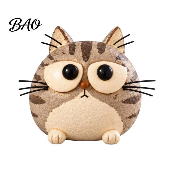 Unique Gifts for Home Decoration Resin Farmhouse Cat Figurine, Creative Country Style Animal Statue, Rustic Collectibles Ornamentation Mouse Sculpture