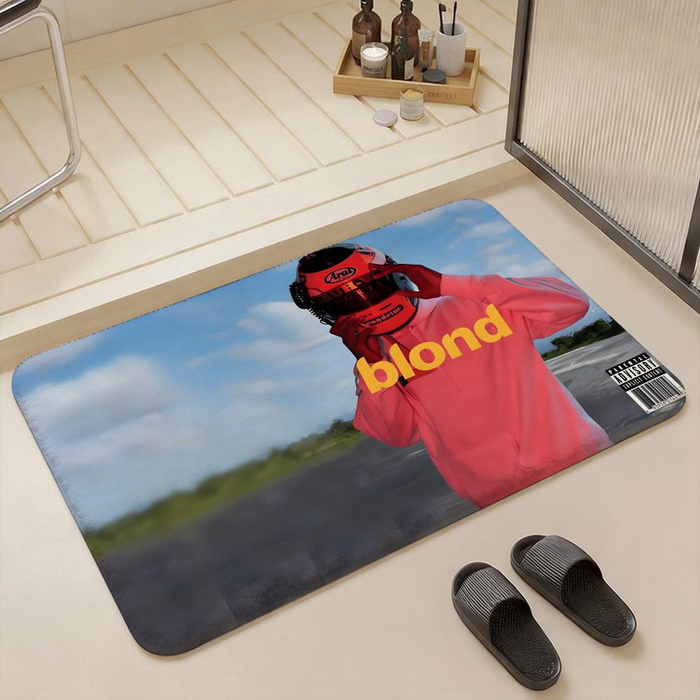 Singer F Frank Ocean Floor Mat Eco  Flannel Doormat Non Slip Odorless Indoor Floor Rug Soft Short Plush Home Mat
