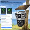 6K 12MP WiFi солнечная камера с двумя объективами наружная водонепроницаемая беспроводная CCTV видеомонитор батареи PIR детектор движения охранная IP-камера