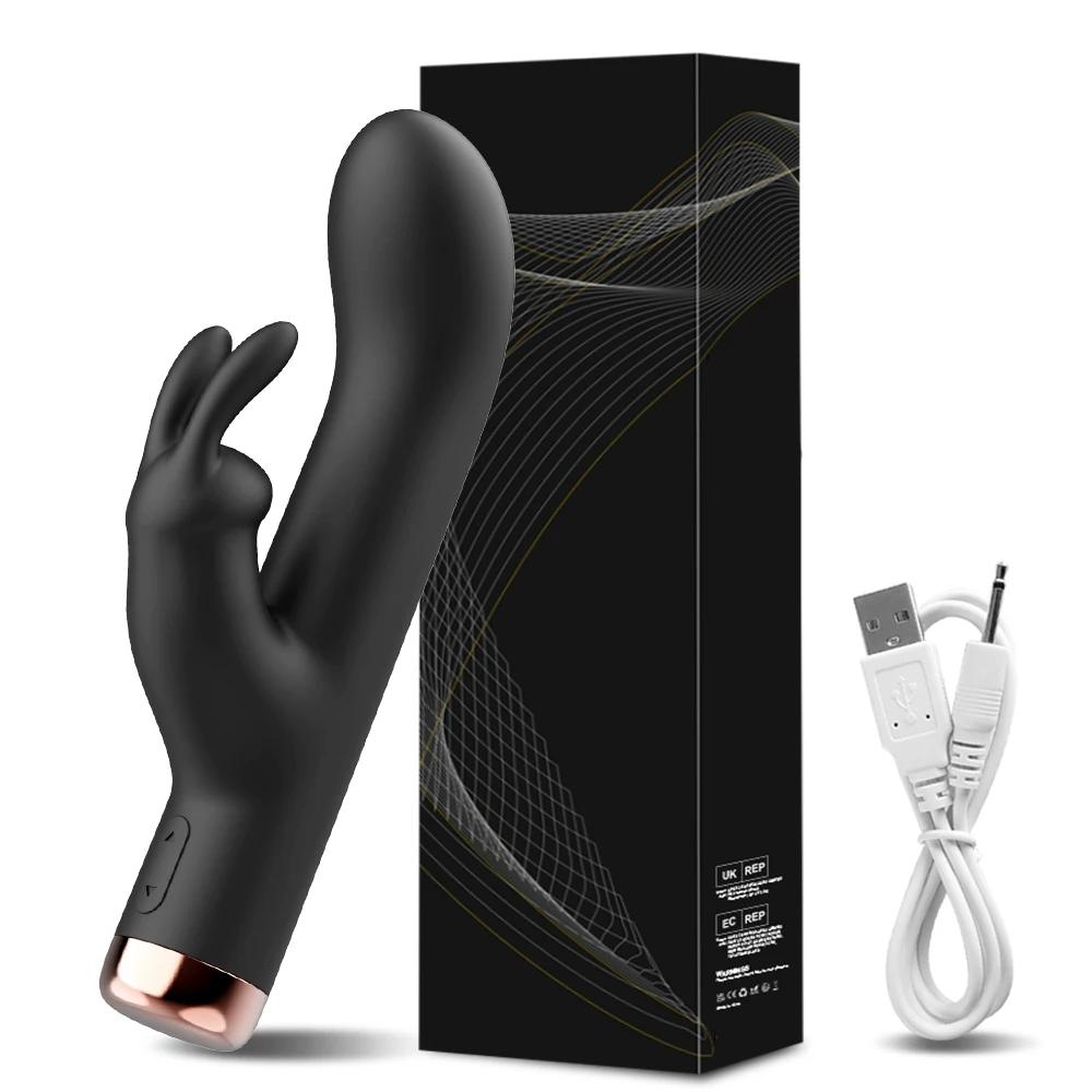 Rabbit Vibrator for Women Powerful Clitoris G Spot Stimulator Vagina Nipple Clit Massager Dildo Sex Toys Female Adults Supplies