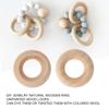 200pcs 20mm Natural Wooden Ring Jewelry Necklace Bracelet DIY Crafts Accessory