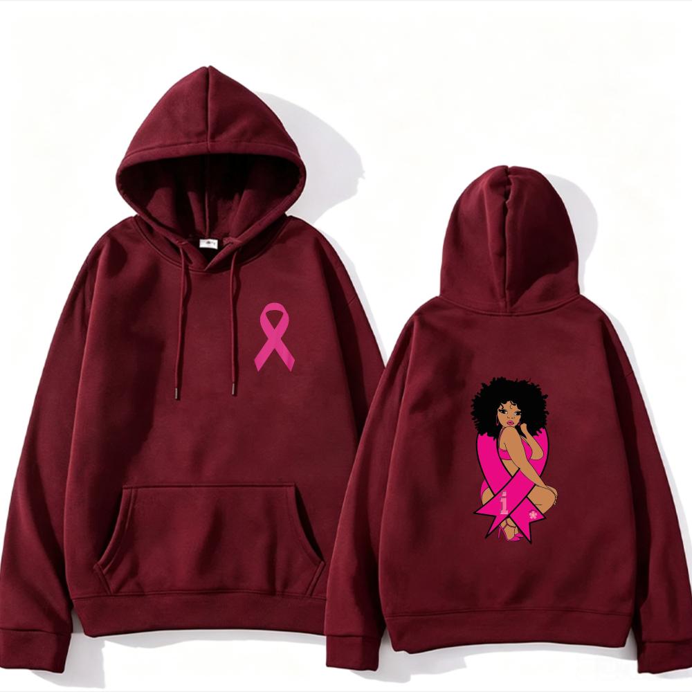 Женская толстовка с капюшоном The Pink Goose Survivor Squad, оверсайз, повседневная, свитшот с капюшоном, осведомленность о раке молочной железы, топ с гусем, шея Фа