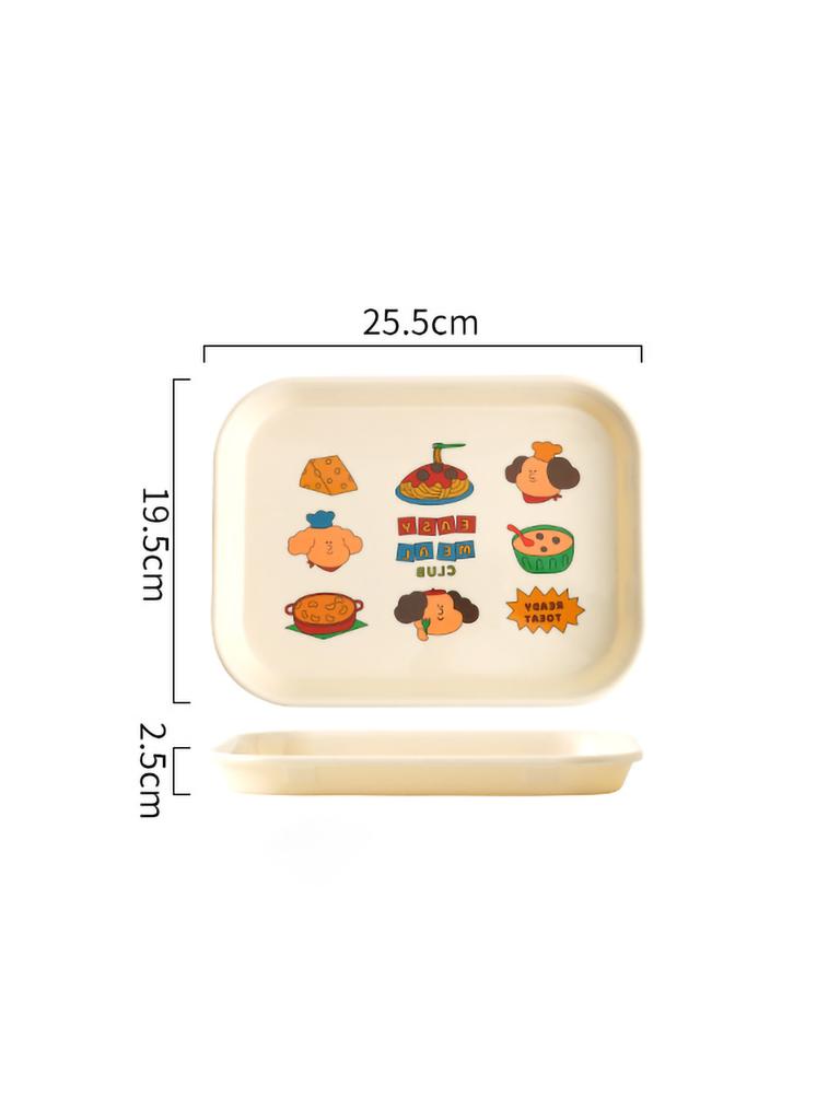 Cute Cartoon Breakfast Tray Table Debris Storage Snacks Ornaments Tray Posing Decorative Props