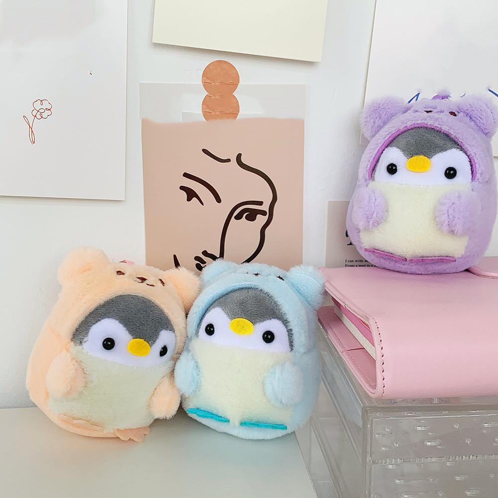 Новый милый плюшевый игрушечный мишка трансформируется в куклу-рюкзак с пингвином, плюшевую подвеску-куклу-машинку