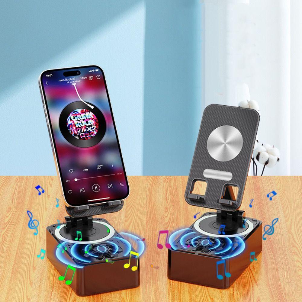 Rotating 3 in 1 Phone Holder Foldable Wireless Speaker Phone Stand Mobile Phone Accessories