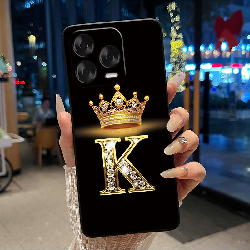 Чехол для ZTE Blade V70 Vita/Nubia V70 Дизайн Мягкий Силикон Черный Чехол Ударопрочный Красивый Модный Корона Буква Узор Оболочка