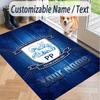 Custom Text Printed Rug Preston North End Non Slip Floor Carpet For Home Room Decor