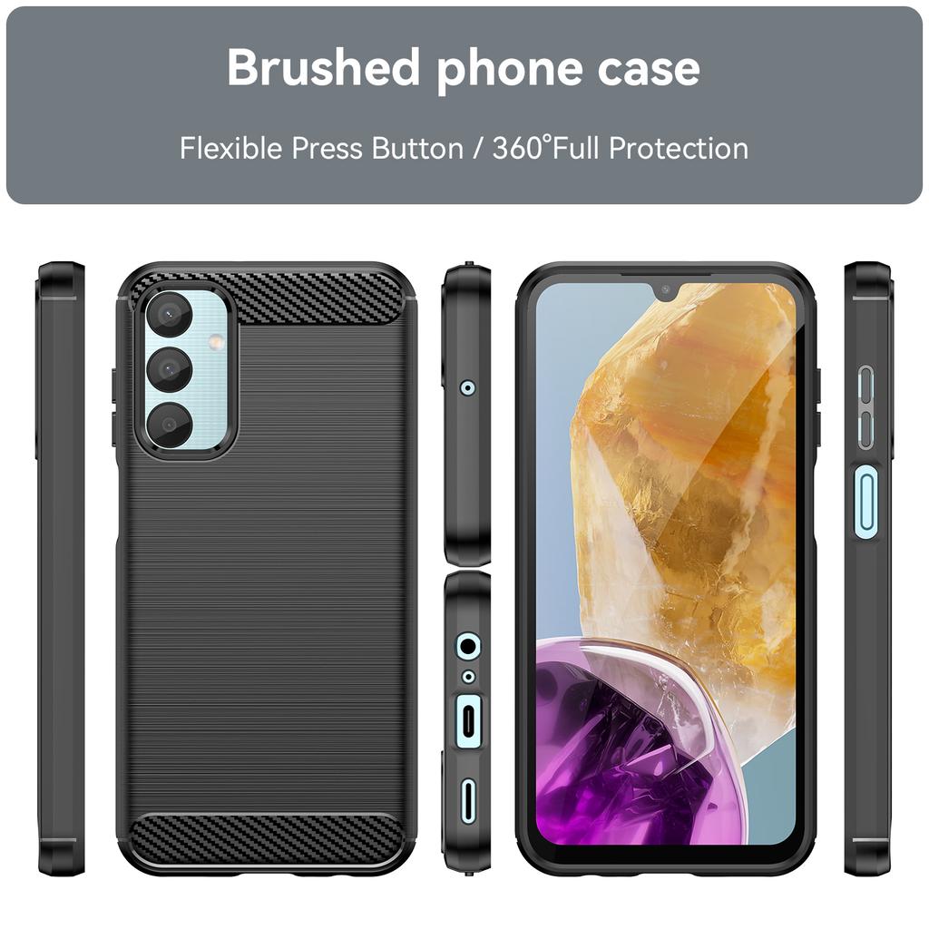Samsung Galaxy M15 Case,Flexible TPU Fiber Protective Cover for Samsung Galaxy M15